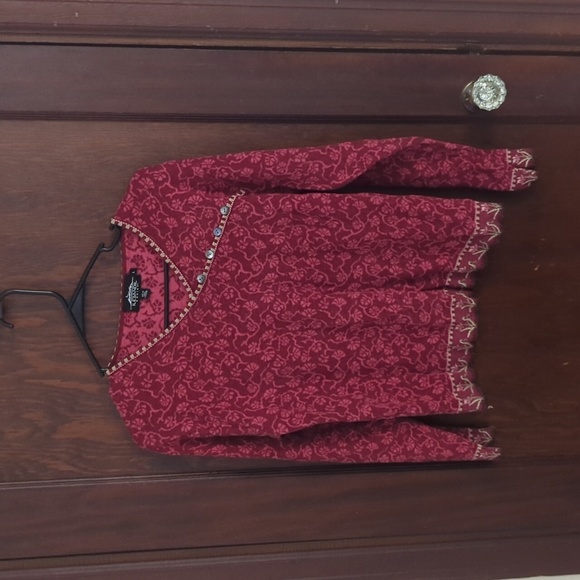 Icelandic Designs Red Thick Warm Slightly Cropped Beautiful Sweater Size Large - Picture 1 of 7